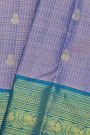 Kancheepuram Silk Dual Colour Saree With Zari Checks Florals And Buttis Body