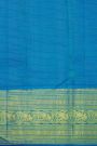 Kancheepuram Silk Dual Colour Saree With Zari Checks Florals And Buttis Body