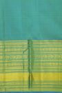 Kancheepuram Silk Lime Green Saree With Mango Paisley Buttis Body