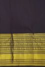Kancheepuram Silk Bottle Green Saree With Florals And Paisleys In Zari Body