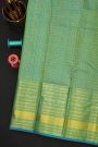 Kancheepuram Silk Green Saree With Florals And Paisleys In Zari Body