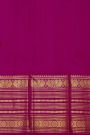 Kancheepuram Silk Orange Saree With Florals And Peacocks Buttis Border
