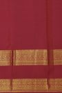 Kancheepuram Silk Black Saree With Floral Buttis Body And Gap Border