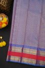 Kancheepuram Silk Rani Pink Saree With Floral Buttis Body