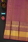 Kancheepuram Silk Bottle Green Saree With Peacocks And Elephants In Zari Body And Traditional Border