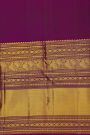 Kancheepuram Silk Bottle Green Saree With Peacocks And Elephants In Zari Body And Traditional Border