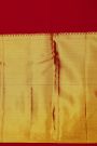 Kancheepuram Silk Red Saree With Florals And Leaves In Zari Body And Kaddi Border