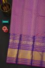 Kancheepuram Silk Blue Saree With Florals And Peacock Buttis In Zari Body