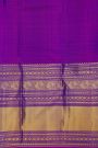 Kancheepuram Silk Blue Saree With Florals And Peacock Buttis In Zari Body