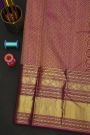 Kancheepuram Silk Bottle Green Saree With Florals And Peacocks In Zari Body