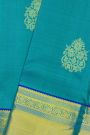 Kancheepuram Silk Rama Blue Saree With Florals And Buttis Body