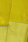 Kancheepuram Silk Mehendi Green Saree With Florals And Leaves In Zari Body