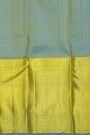 Kancheepuram Silk Mehendi Green Saree With Florals And Leaves In Zari Body