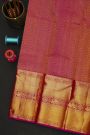 Kancheepuram Silk Mustard Yellow Saree With Florals Leaves And Peacocks In Zari Body