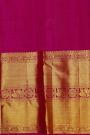 Kancheepuram Silk Mustard Yellow Saree With Florals Leaves And Peacocks In Zari Body