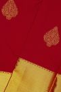 Kancheepuram Silk Red Saree With Florals And Buttis Body And Kaddi Border