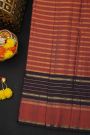 Kancheepuram Silk Rust Saree With Diamond Buttis Body