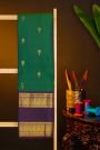 Kancheepuram Silk Bottle Green Saree With Florals And Buttis Body