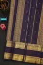 Kancheepuram Silk Bottle Green Saree With Florals And Buttis Body