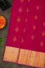 Kancheepuram Silk Rani Pink Saree With Florals And Buttis Body