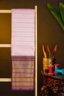 Kancheepuram Silk Light Purple Saree With Rudraksha Buttis And Diamond Border