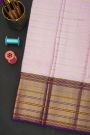 Kancheepuram Silk Light Purple Saree With Rudraksha Buttis And Diamond Border