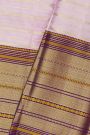 Kancheepuram Silk Light Purple Saree With Rudraksha Buttis And Diamond Border