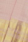 Kancheepuram Silk Baby Pink Saree With Zari Checks And Buttis Body