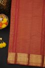 Kancheepuram Silk Red Saree With Florals And Elephants Body