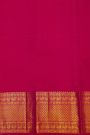 Kancheepuram Silk Rani Pink Saree With Florals And Peacock Buttis Body