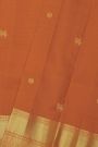 Kancheepuram Silk Rust Saree With Florals And Unicorn Buttis Body
