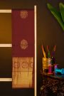 Kancheepuram Silk Maroon Saree With Florals And Buttis Body