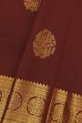 Kancheepuram Silk Maroon Saree With Florals And Buttis Body