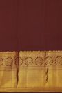 Kancheepuram Silk Maroon Saree With Florals And Buttis Body