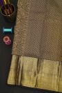 Kancheepuram Silk Dark Wine Saree With Florals And Buttis Body