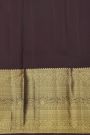 Kancheepuram Silk Dark Wine Saree With Florals And Buttis Body