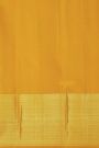Kancheepuram Silk Mustard Saree With Florals And Peacocks Buttis Body