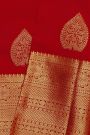 Kancheepuram Silk Red Saree With Florals And Buttis Body