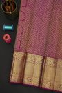 Kancheepuram Silk Bottle Green Saree With Florals And Buttis Body