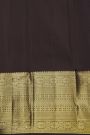 Kancheepuram Silk Black Saree With Florals And Birds In Buttis Body And Self Border