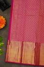 Kancheepuram Silk Red Saree With Florals And Zari Work Long Self Border