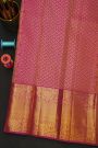 Kancheepuram Silk Reddish Pink Saree With Florals And Buttis Body