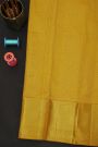 Kancheepuram Silk Mustard Yellow Saree With Peacocks And Zig Zag Kaddi Border