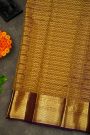 Kancheepuram Silk Dual Colour Saree With Florals And Peacock Buttis Body