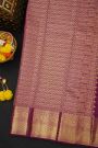 Kancheepuram Silk Multi-Colour Saree With Florals And Peacocks In Lines Body