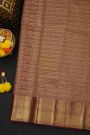 Kancheepuram Silk Multi-Colour Saree With Florals And Peacocks In Lines Body