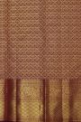 Kancheepuram Silk Multi-Colour Saree With Florals And Peacocks In Lines Body