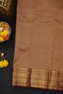 Kancheepuram Silk Red Saree With Checks And Floral Buttis Body