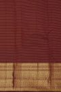 Kancheepuram Silk Red Saree With Checks And Floral Buttis Body