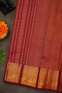 Kancheepuram Silk Maroon Saree With Zari Diamonds And Peacock Border